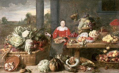 Una bancarella di frutta da Frans Snyders or Snijders